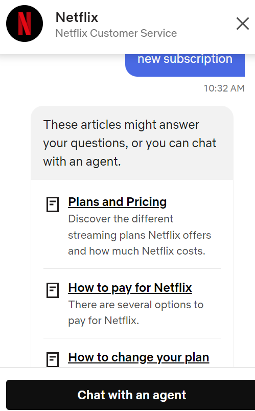 Netflix Live Chat