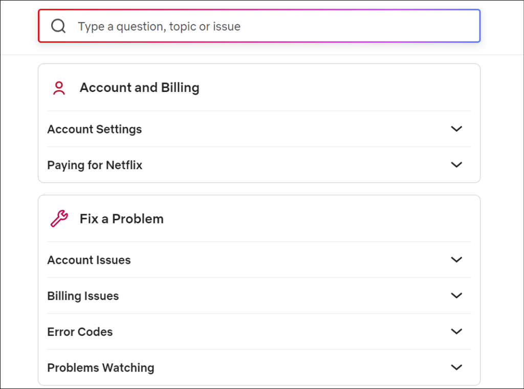 Netflix Help Center