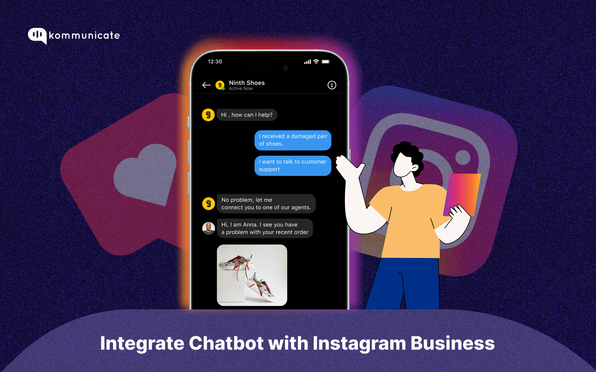 Integrate a Chatbot with Instagram Business Chat Feature Image of How to Integrate a Chatbot with Instagram Business Chat