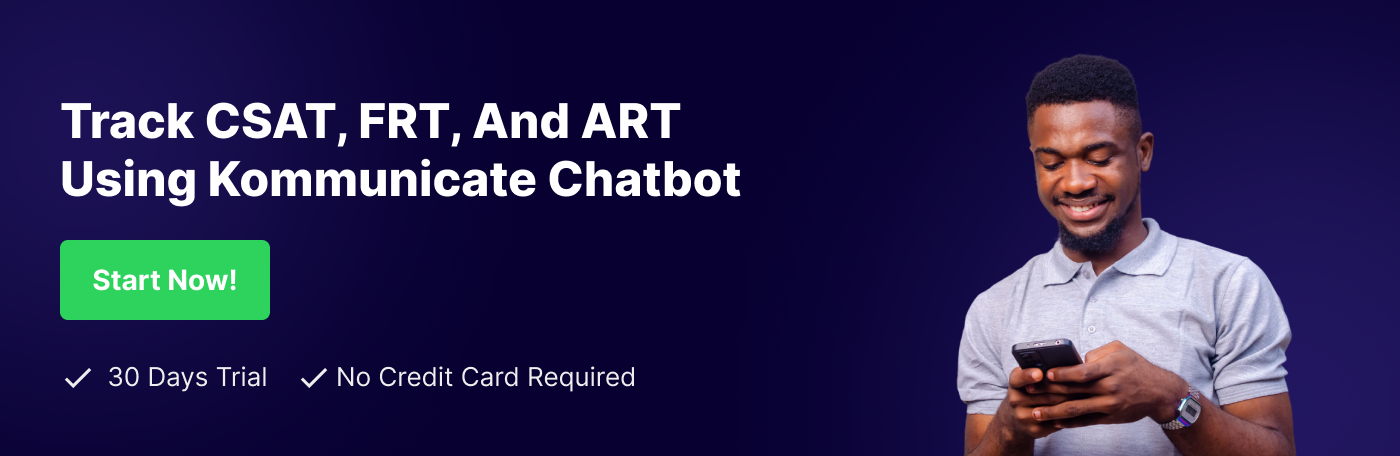 Start Using Kommunicate Chatbot now! CTA Banner to start using Kommunicate Chatbot