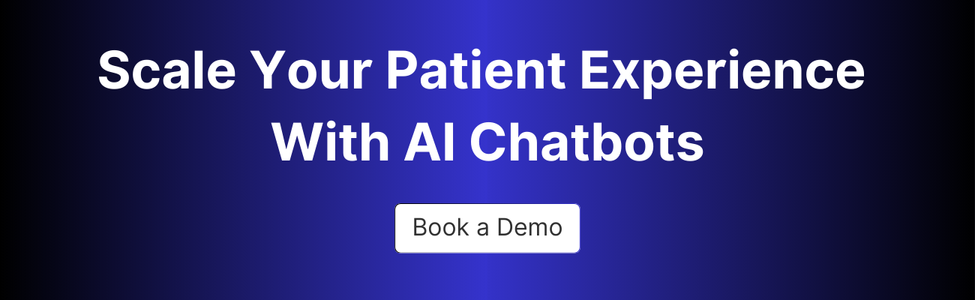 book a demo button scale patient experience with ai chatbot
