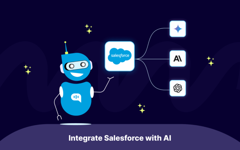 How to Supercharge Salesforce with ChatGPT, Gemini, and Anthropic Integration Cover Image for the article to integrate Salesforce with different LLMs like OpenAI ChatGPT, Google Gemini and Claude Anthropic.