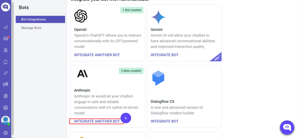 Select the AI Model Select the AI Model you want to Train Your AI Chatbot With