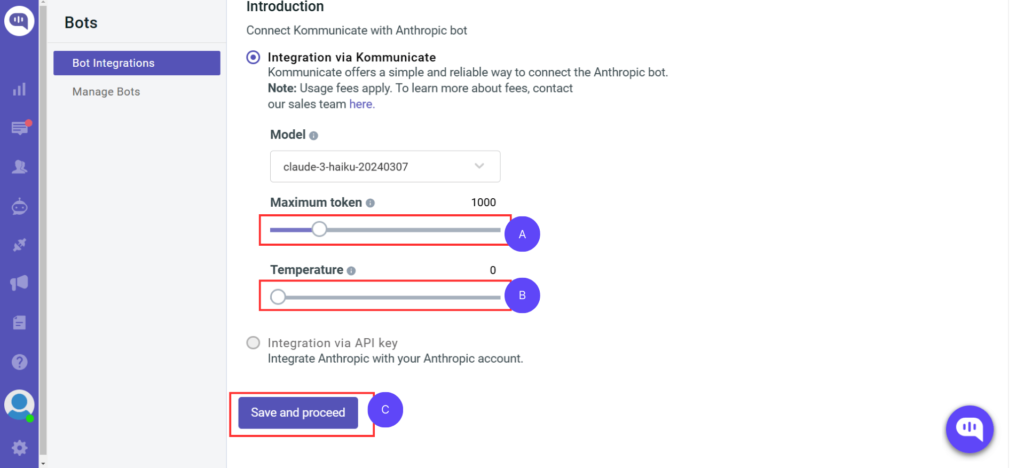Describe the Parameters Describe the Parameters like the MOdel, Maximum token and temperature