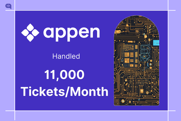 Appen Handled 11,000 Tickets per Month Image saying how Appen handled 11000 tickets per month by implementing an AI-powered Email Ticketing System