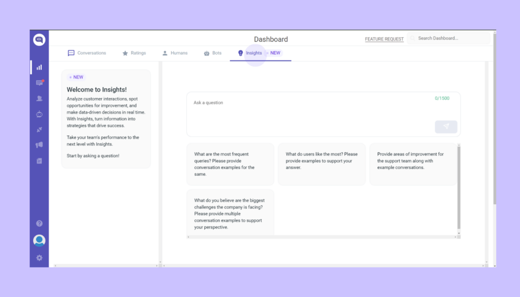 Kommunicate dashboard.