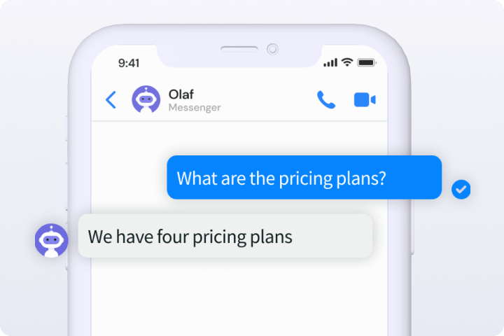 kommunicate's omnichannel chatbot integrated in facebook.