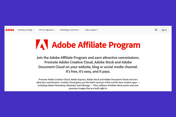 Adobe Affiliate Program