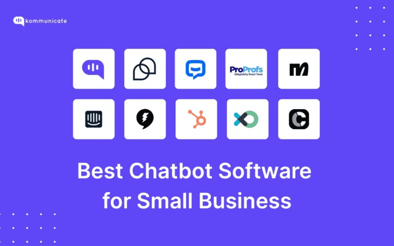 Best AI Chatbots for Small Businesses: Ease of Use, Pricing, Features (2025) Illustration of multiple chatbot vendor logos highlighting a guide to the best small business chatbots.