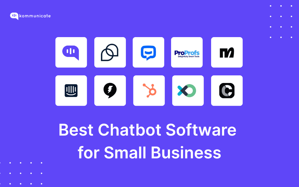 Best AI Chatbots for Small Businesses Illustration of multiple chatbot vendor logos highlighting a guide to the best small business chatbots.