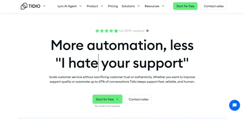 Tidio Omnichannel AI Chatbot Tidio omnichannel AI chatbot platform using the Lyro AI Agent to automate customer support conversations across channels.