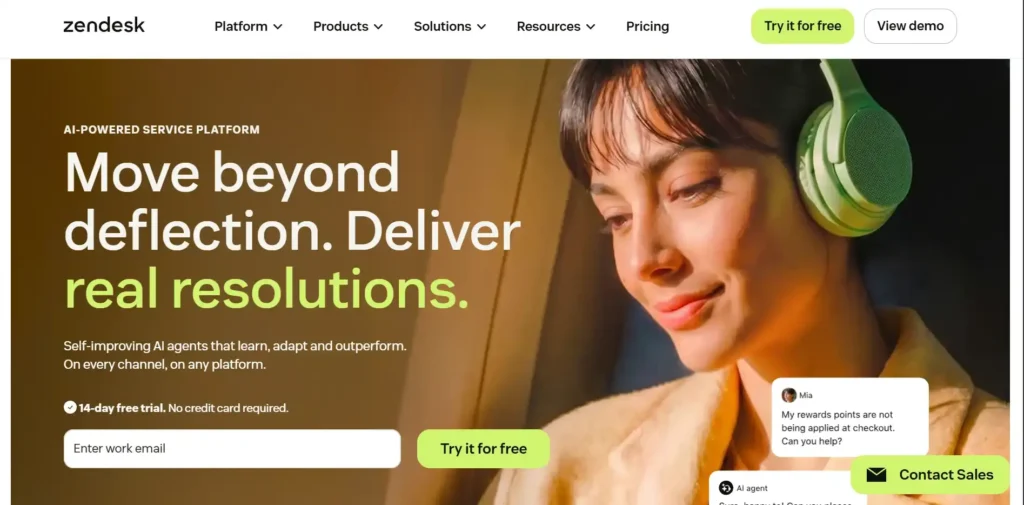 Zendesk Omnichannel AI Chatbot Zendesk omnichannel AI chatbot delivering automated customer support and resolutions across multiple channels.