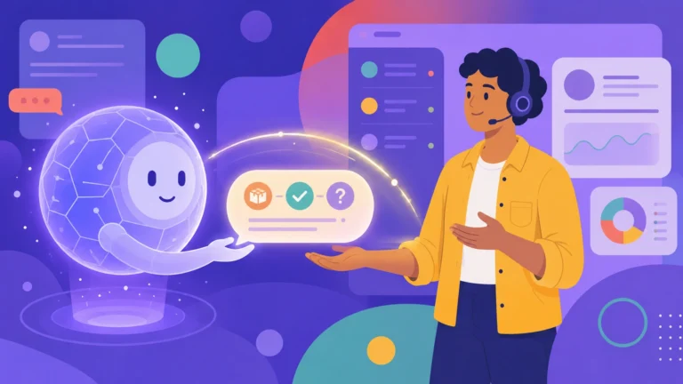 Conversational AI agent handing a customer conversation to a human support agent with context preserved.