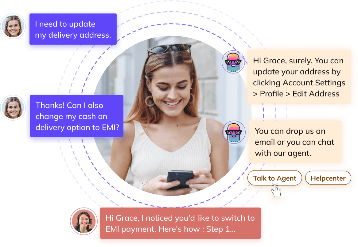 Provide the best customer service with AI chatbot and Live Chat combination.